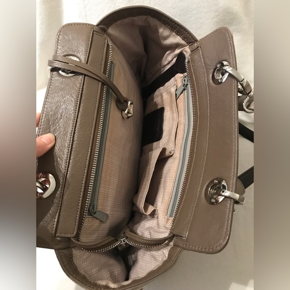 Brighton PARIS tote Beige mushroom TALI Leather & faux fur Shoulder - Picture 4 of 13